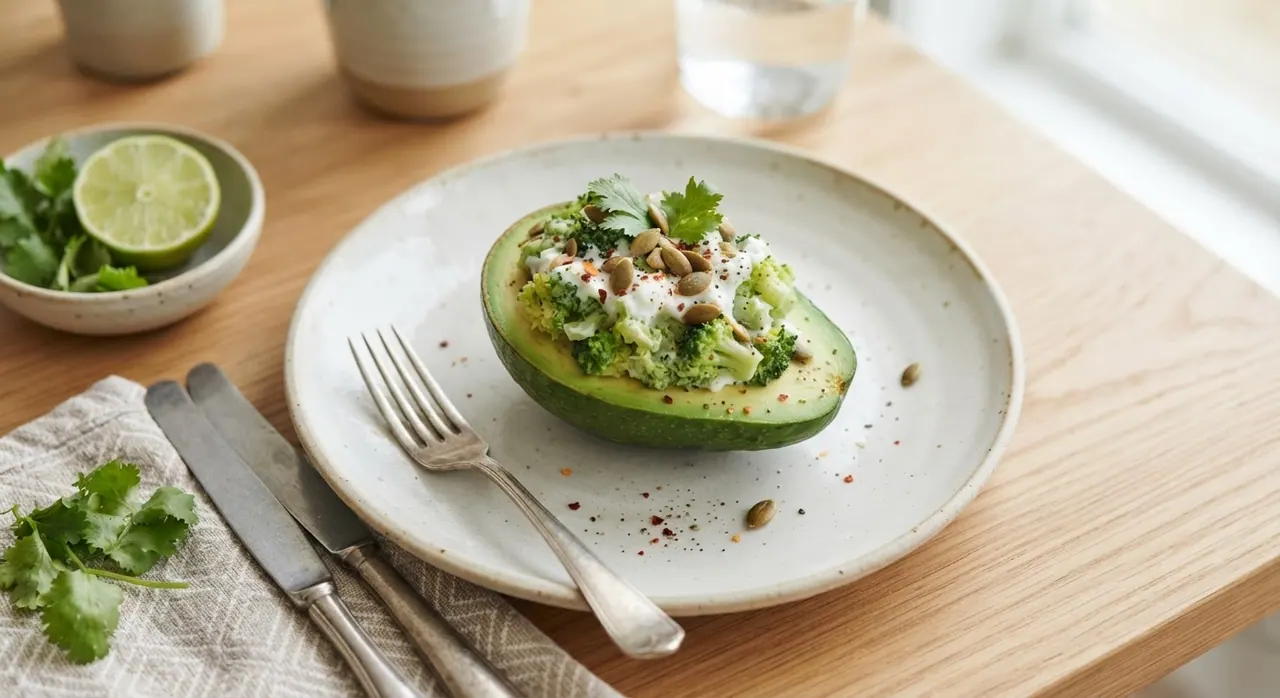 1 aguacate relleno de brócoli