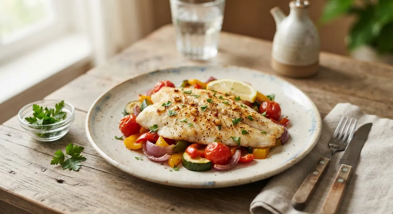 Tilapia al horno con ajo
