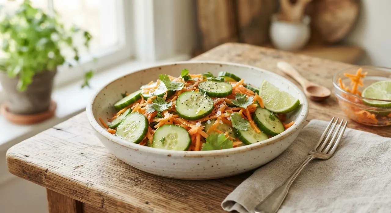Ensalada de pepino y zanahoria