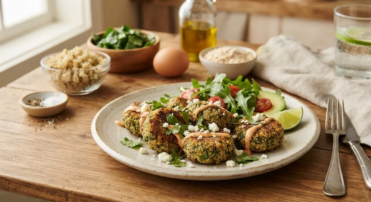 Croquetas de quínoa con espinacas