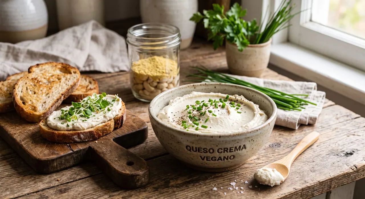 Queso crema vegetal