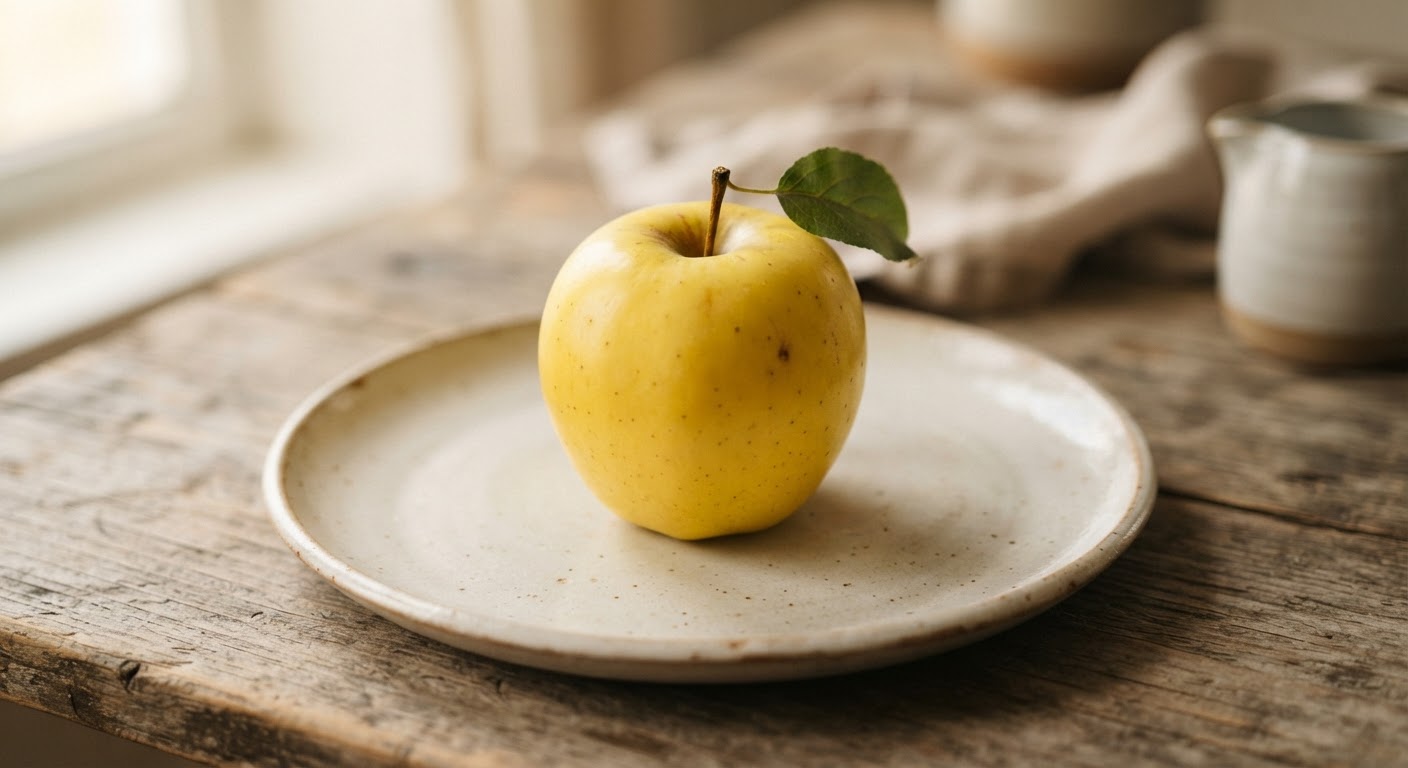 Manzana amarilla fresca
