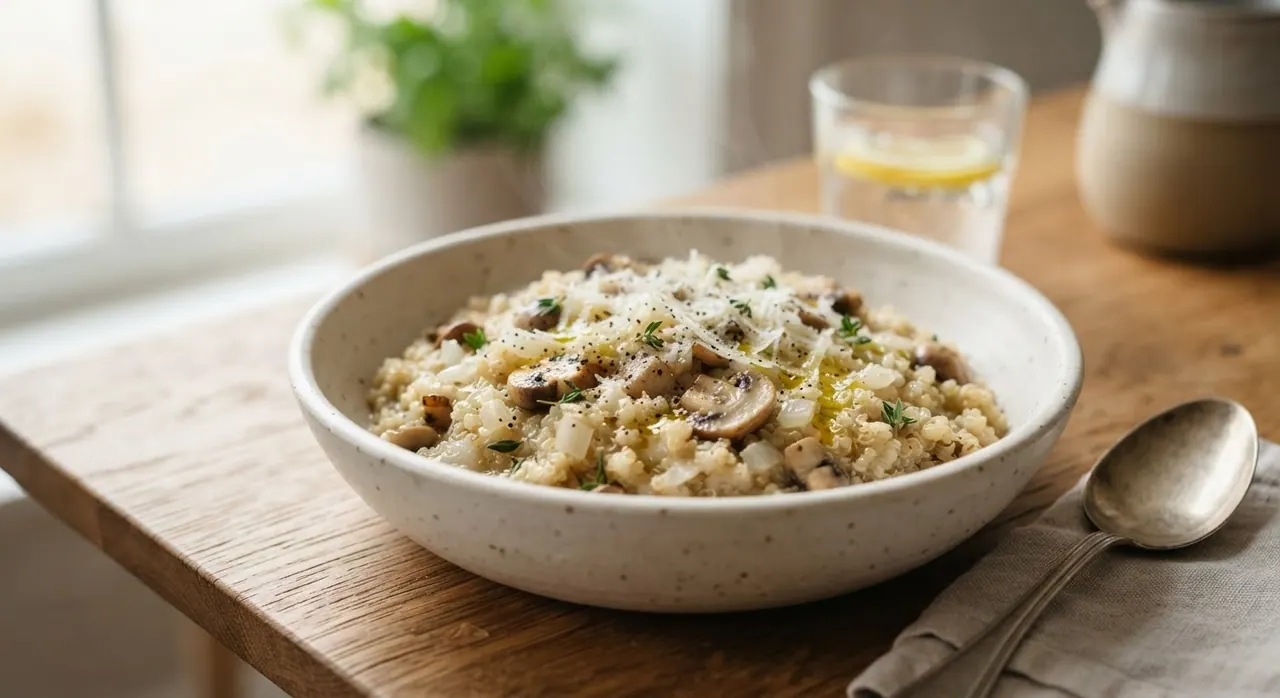 Risotto cremoso de quinoa