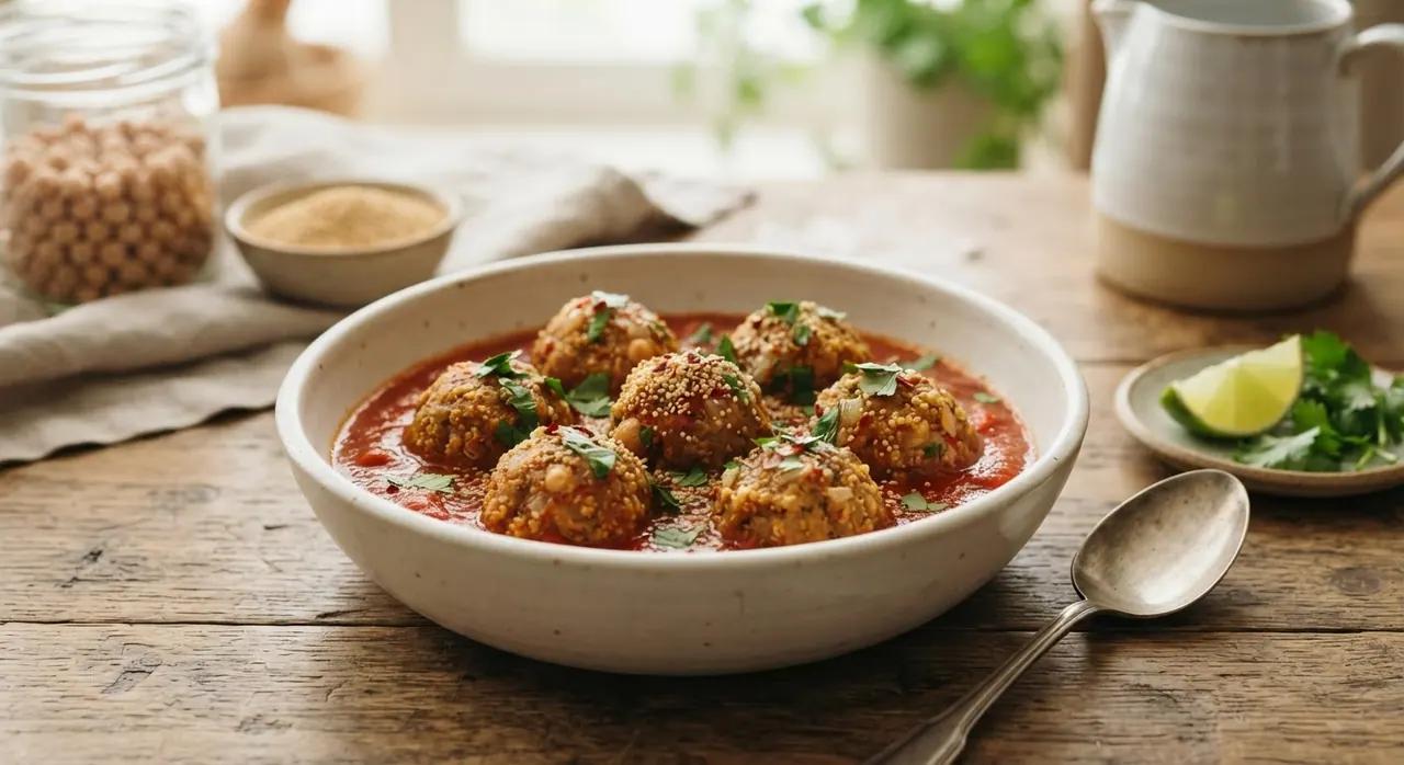 Albóndigas de amaranto y garbanzo