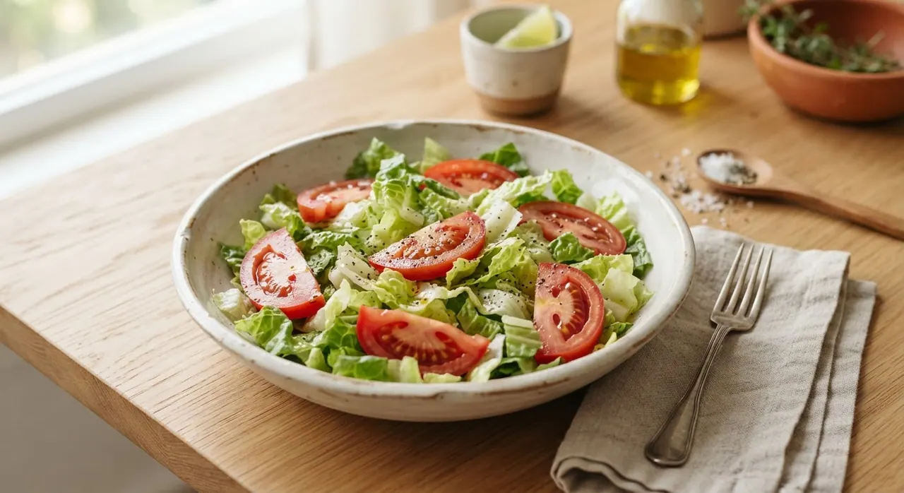 Ensalada de lechuga y tomate