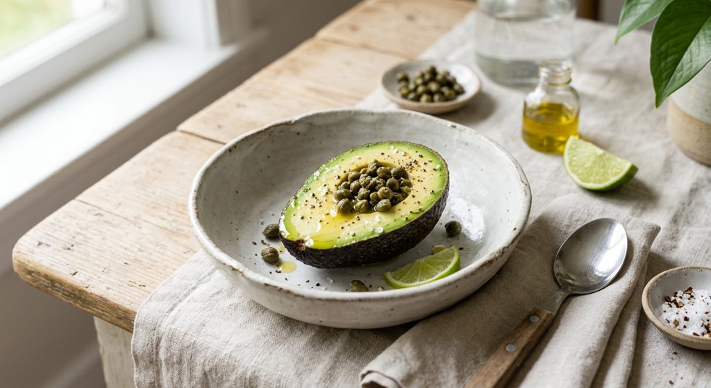 Aguacates con alcaparras