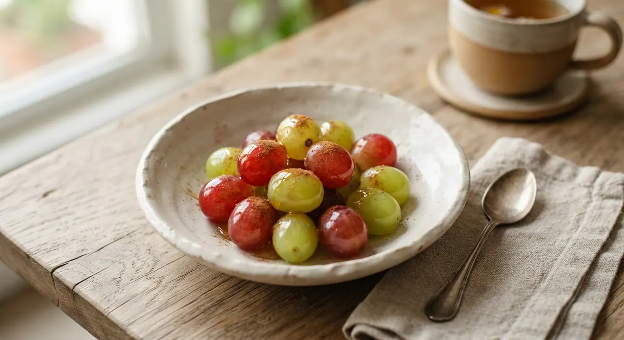10 a 15 uvas con miel de abeja