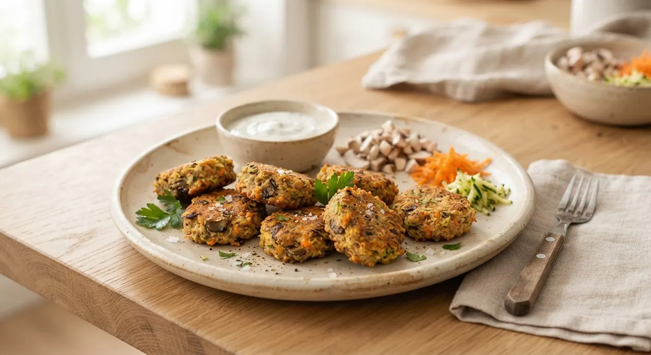 Nuggets de hongos con verduras