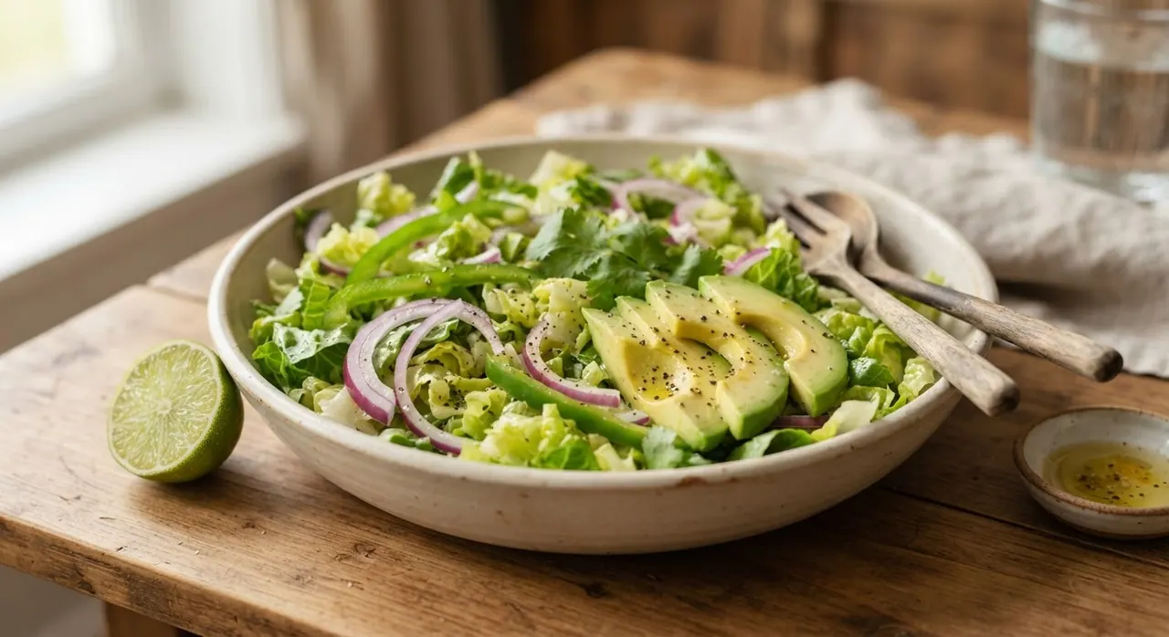 Ensalada Verde con Aguacate y Limón