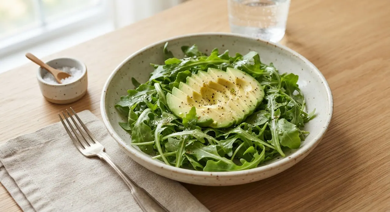 Ensalada de arúgula y aguacate