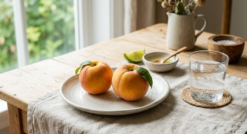 2 duraznos o plato de papaya