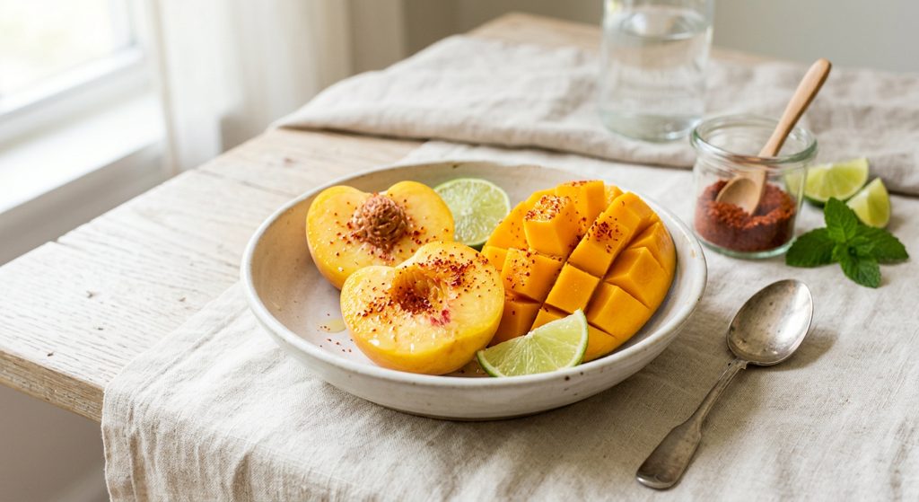 2 duraznos o 1 mango