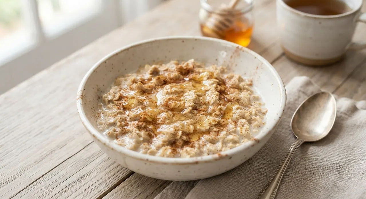 1 plato de avena remojada con miel
