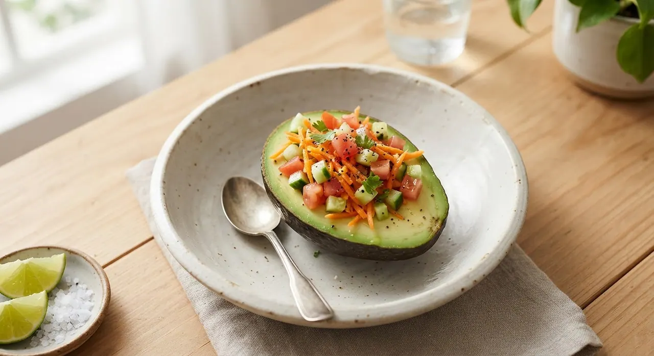 1 aguacate relleno con verduras