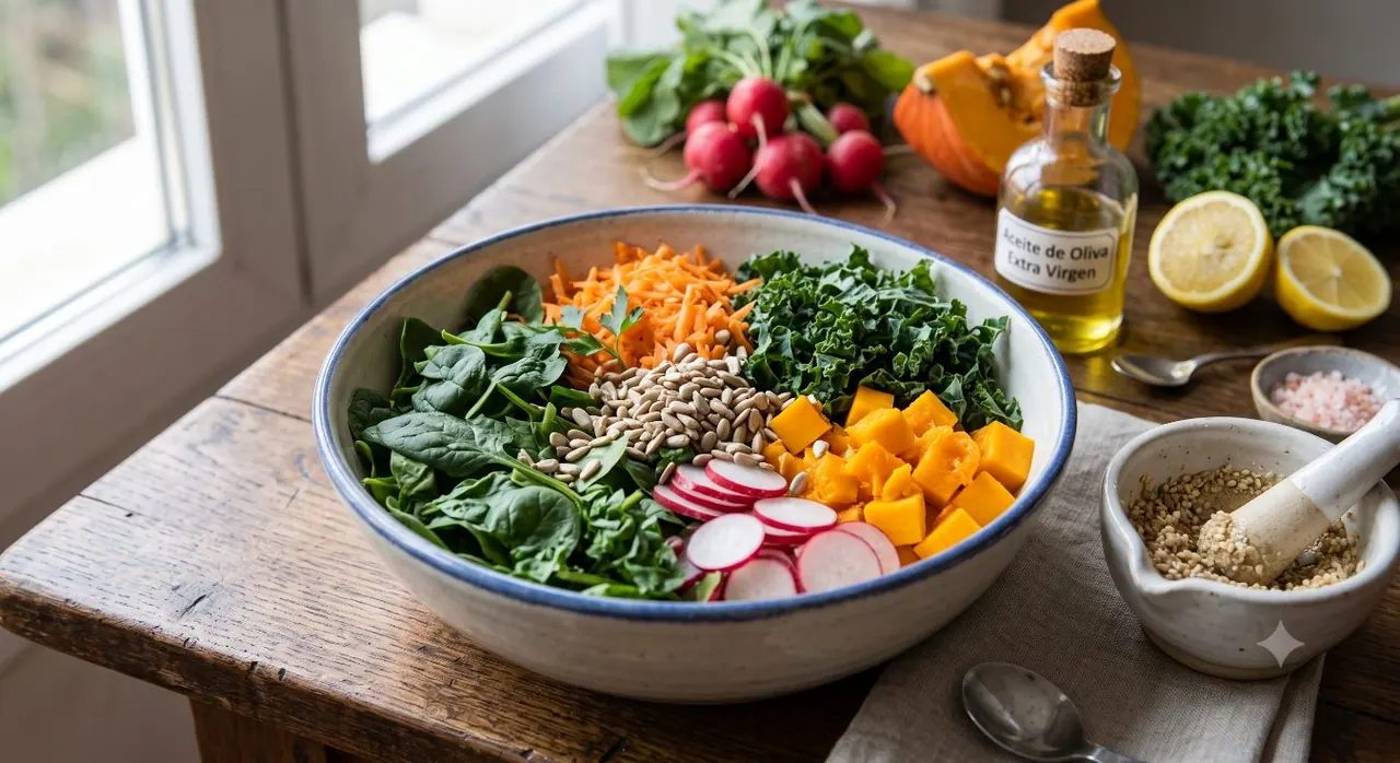 Ensalada con espinaca