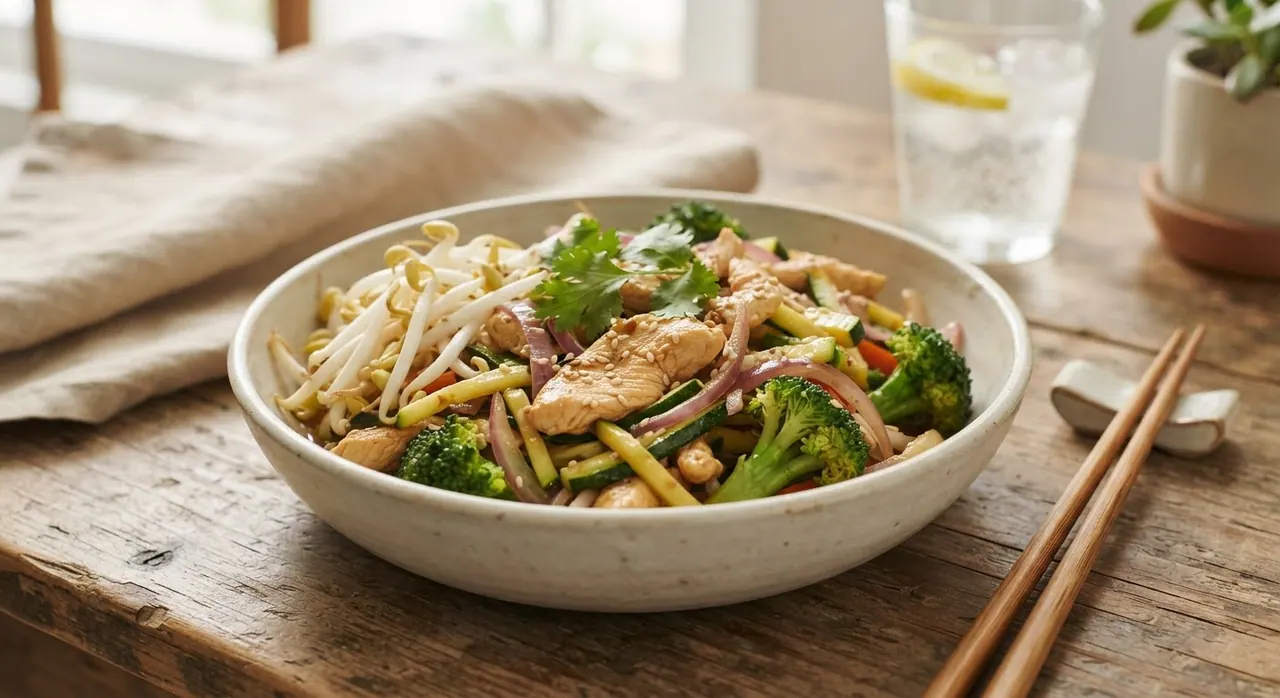 Chopsuey de pollo con verduras