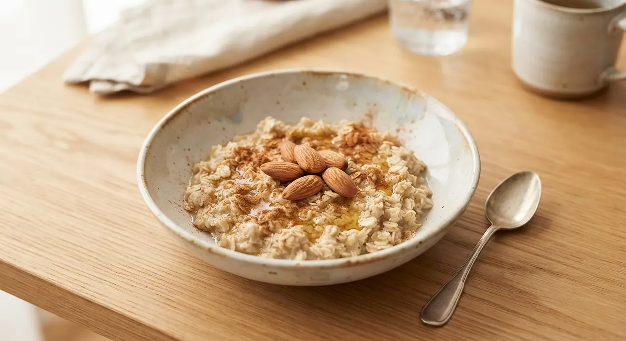 5 almendras o una barrita de avena