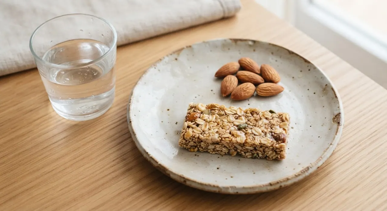 5 almendras o barrita de avena