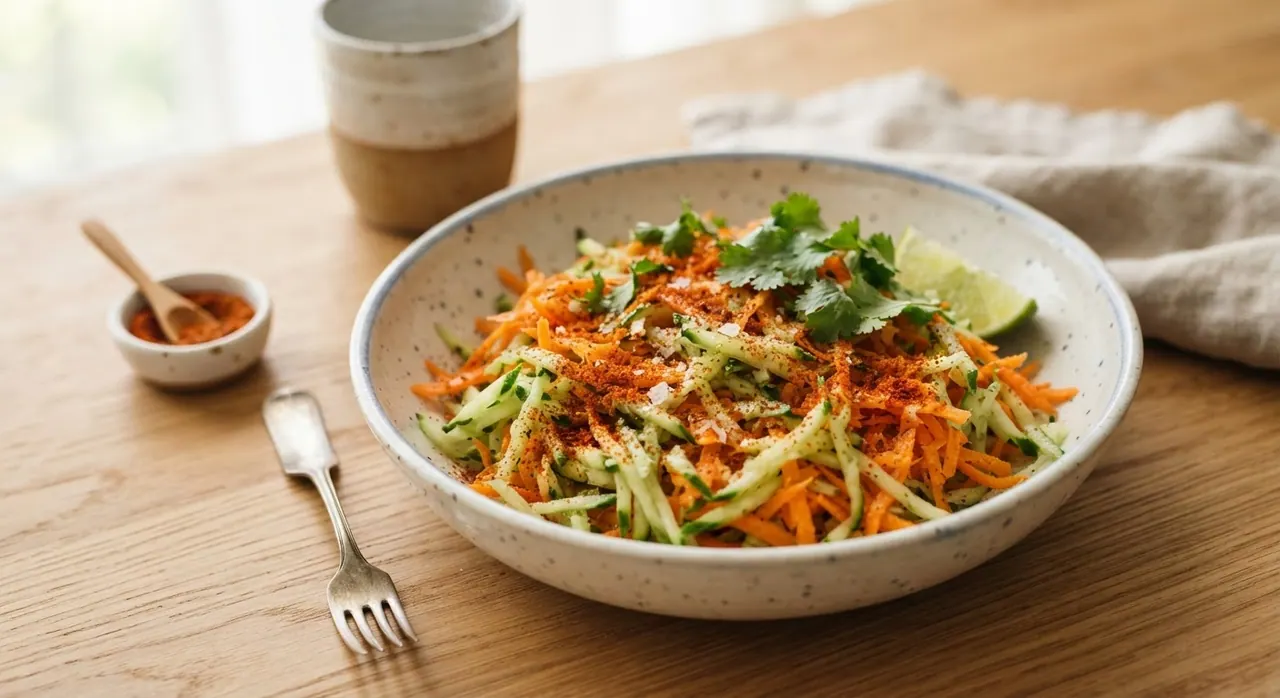 Ensalada de zanahoria o pepino rallado