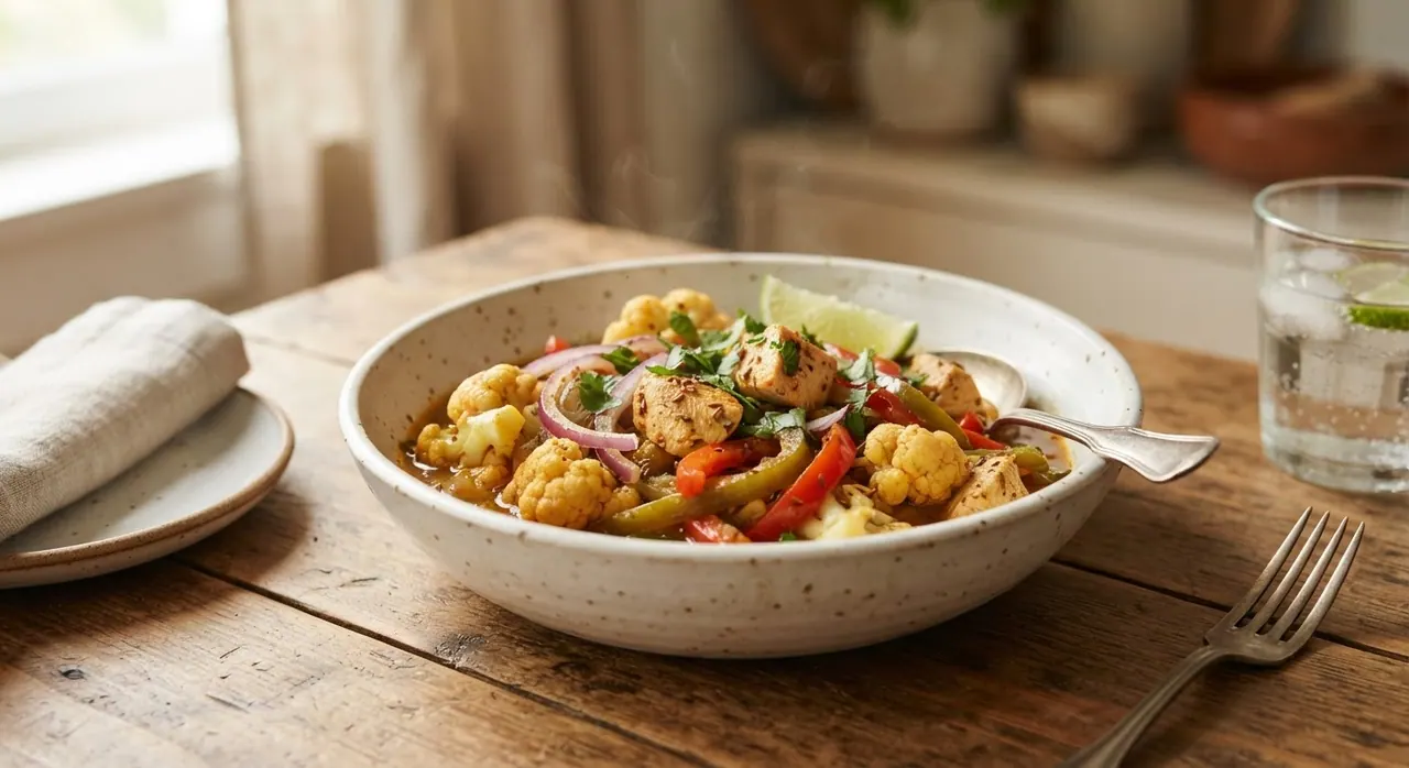 Guiso de Pollo con Coliflor al Comino