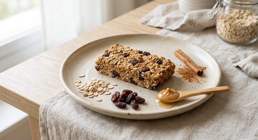 Barrita de avena y pasas