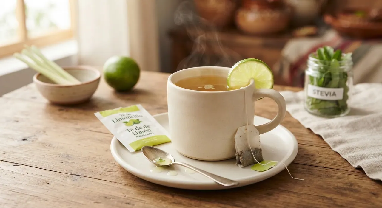 1 té de limoncillo endulzado con stevia