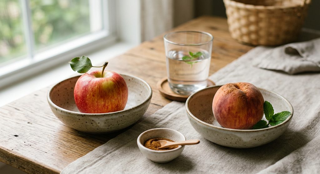 1 manzana o 1 durazno