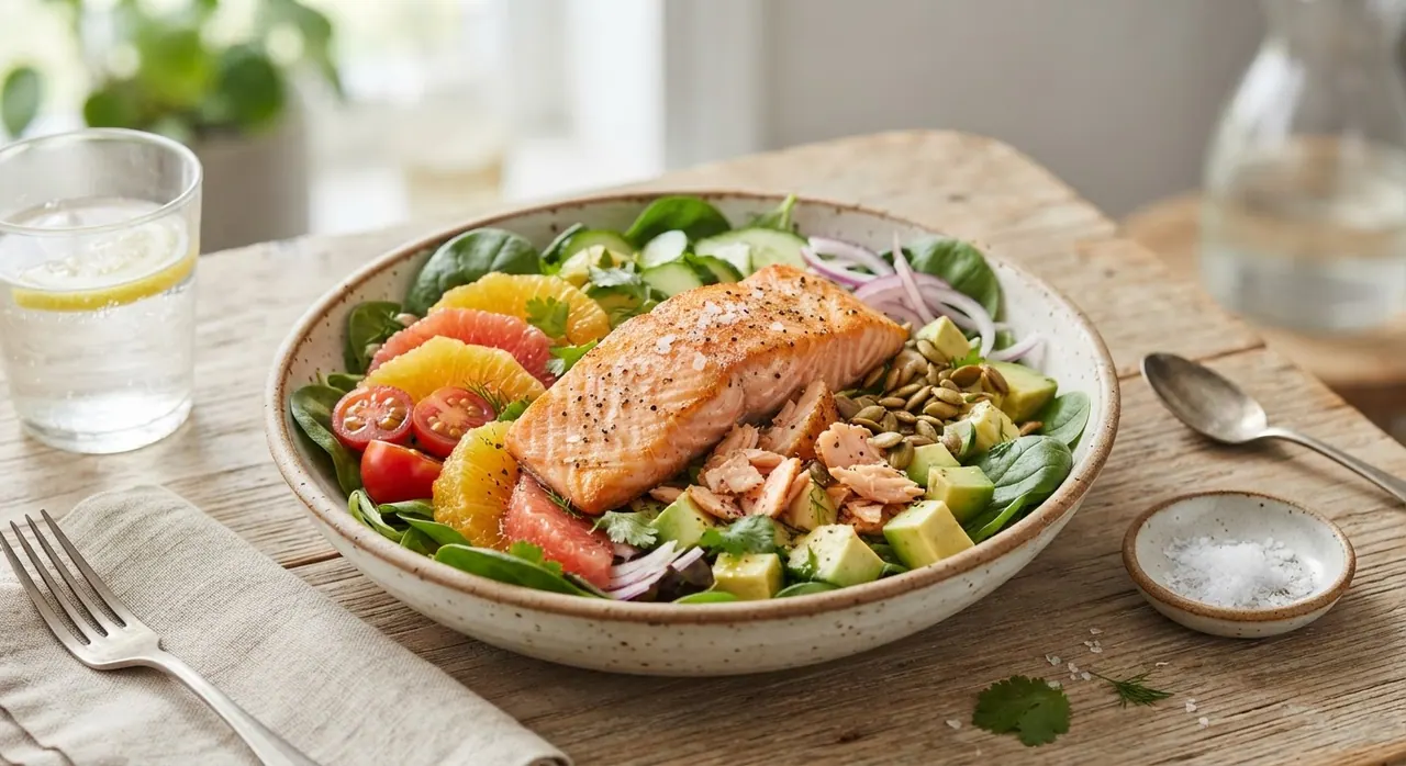 Ensalada de salmón y cítricos