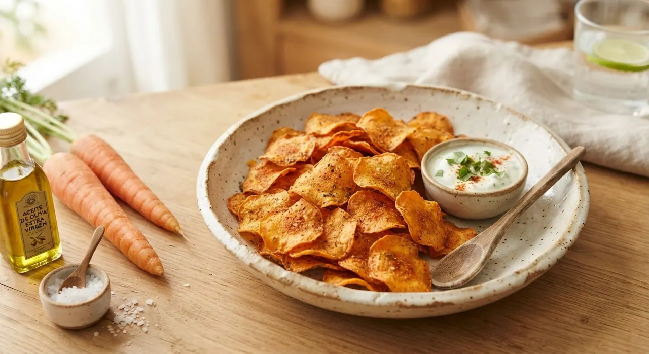 Chips de zanahorias horneadas