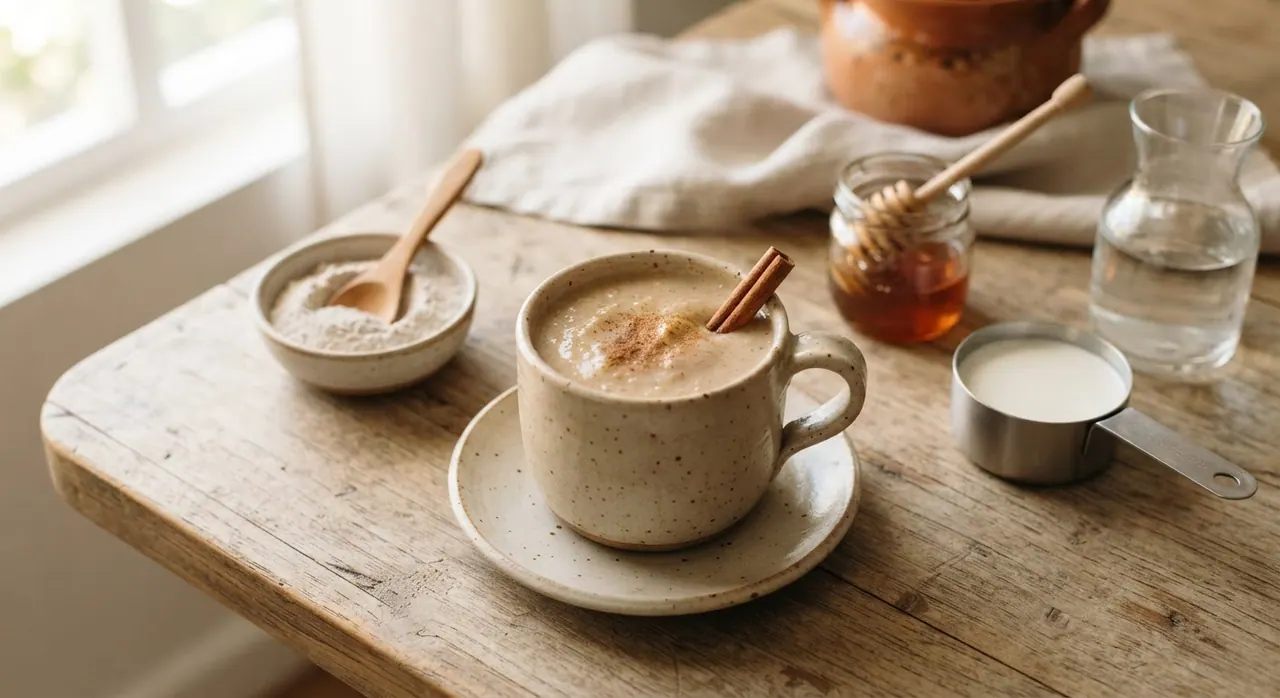 1/2 vaso de atole de trigo