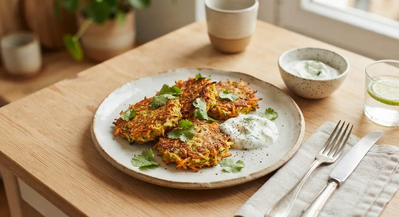 3-4 tortitas de calabaza y zanahoria