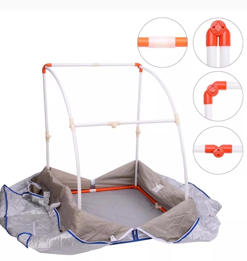 Estructura y armado del baño sauna