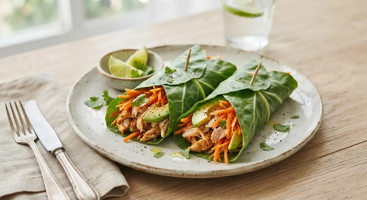 Wraps de pollo y col