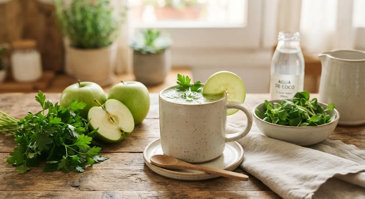 Licuado Refresh de Manzana Verde y Perejil
