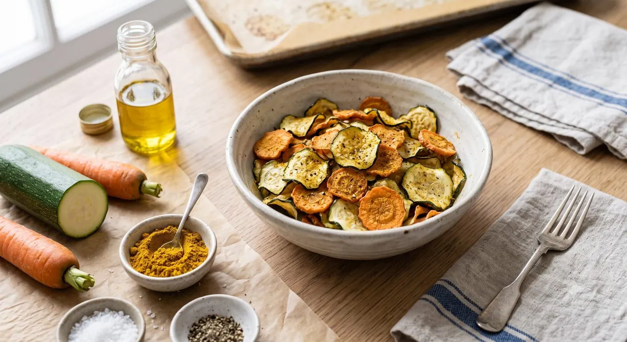 Chips de verduras crujientes