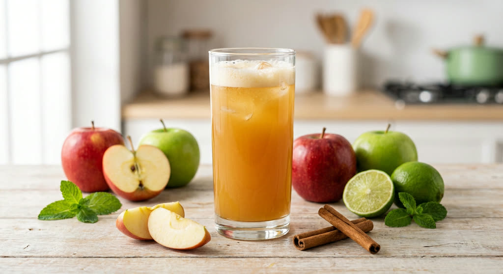 Jugo de manzana natural