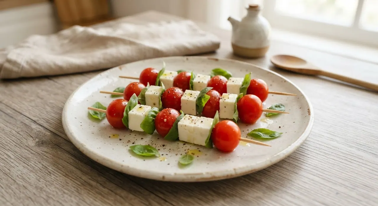 Brochetas de tomate cherry