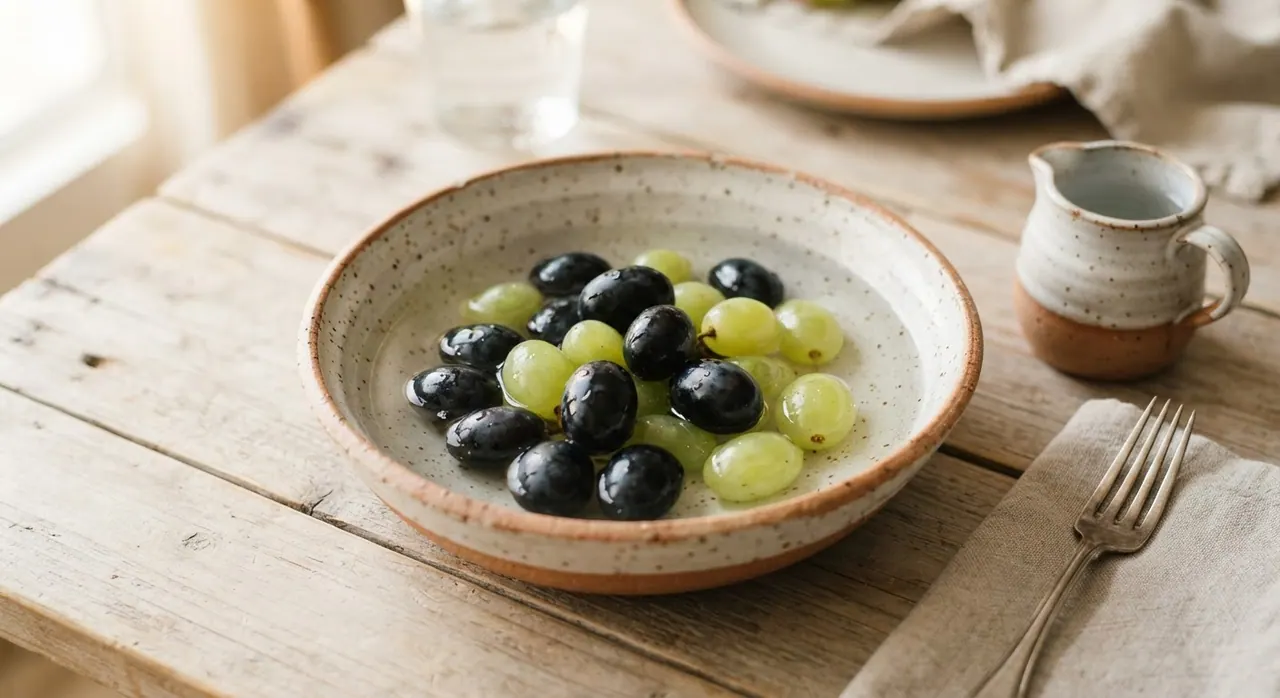 15 uvas negras o verdes