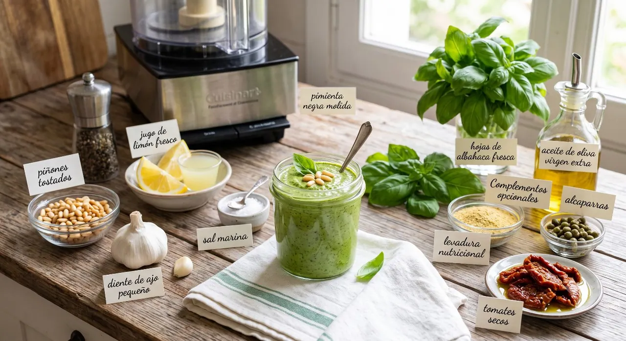 Salsa de pesto vegana