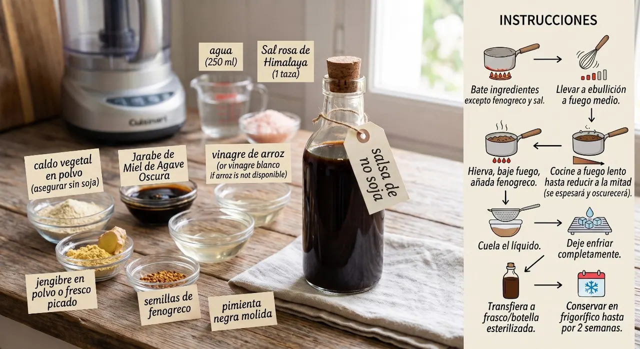 Salsa tipo salsa de soja (sin soja ni gluten)