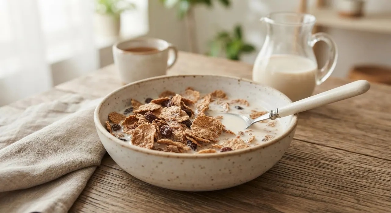 Cereal con leche de almendras
