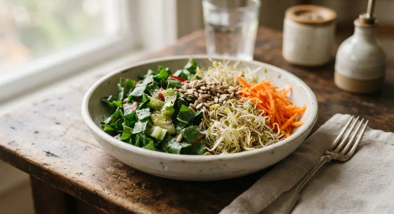 Ensalada de acelgas y germinado