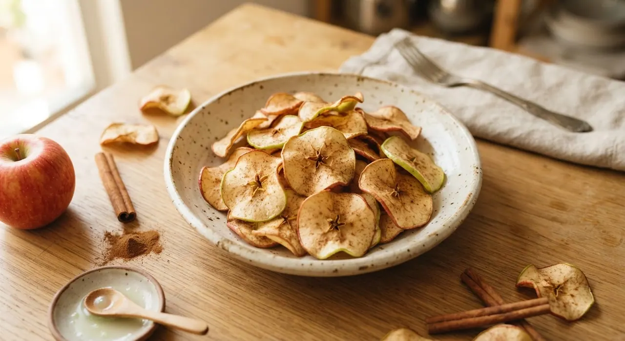 Chips de manzana y canela