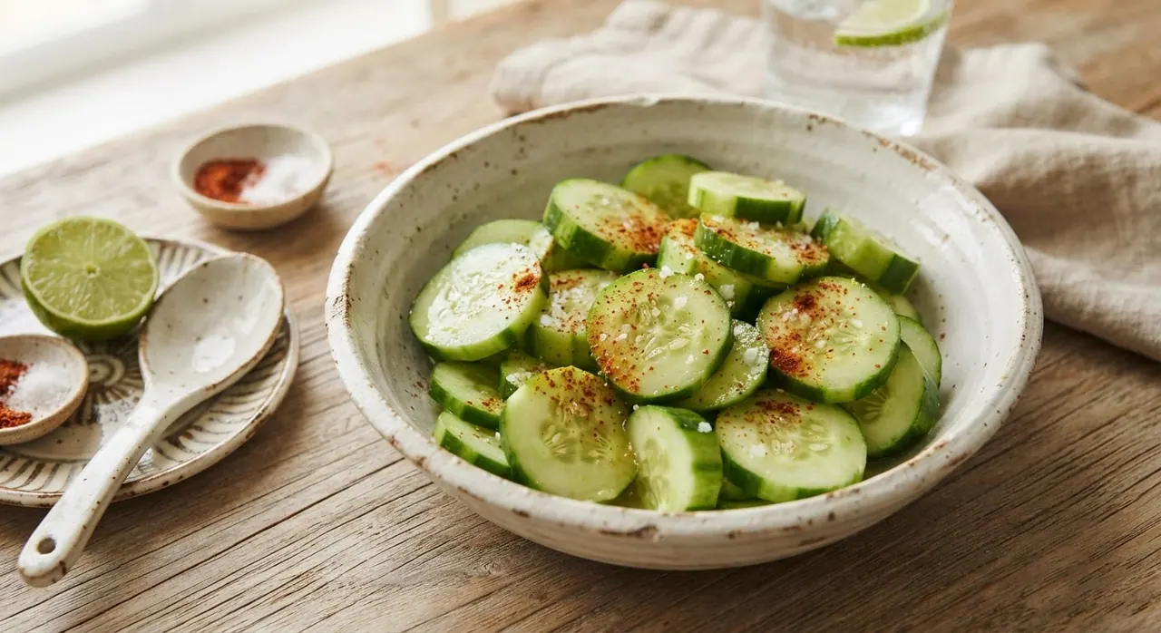 Pepino con limón y sal