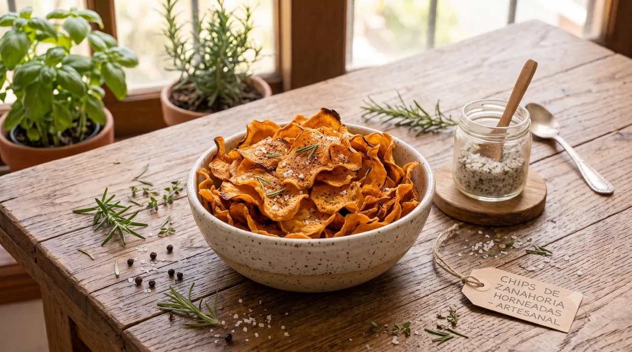 Chips de zanahoria al horno