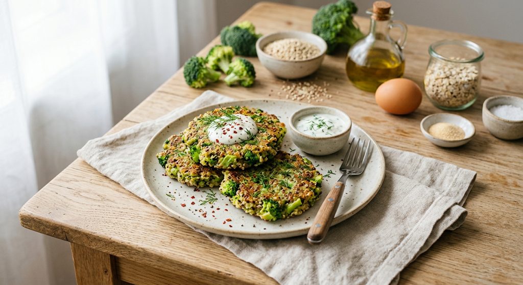 Tortitas de brócoli y quínoa