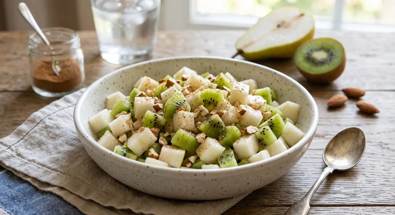 Ensalada de pera y kiwi