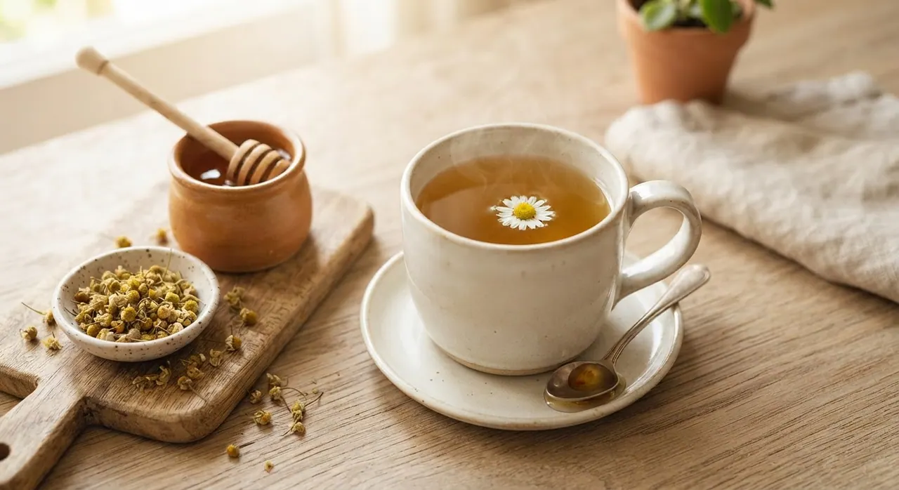 Té de manzanilla con miel