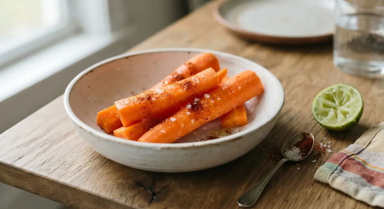 Zanahoria en trocitos con limón y sal