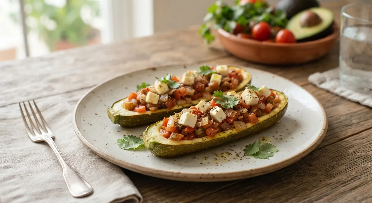 Calabacitas tiernas rellenas